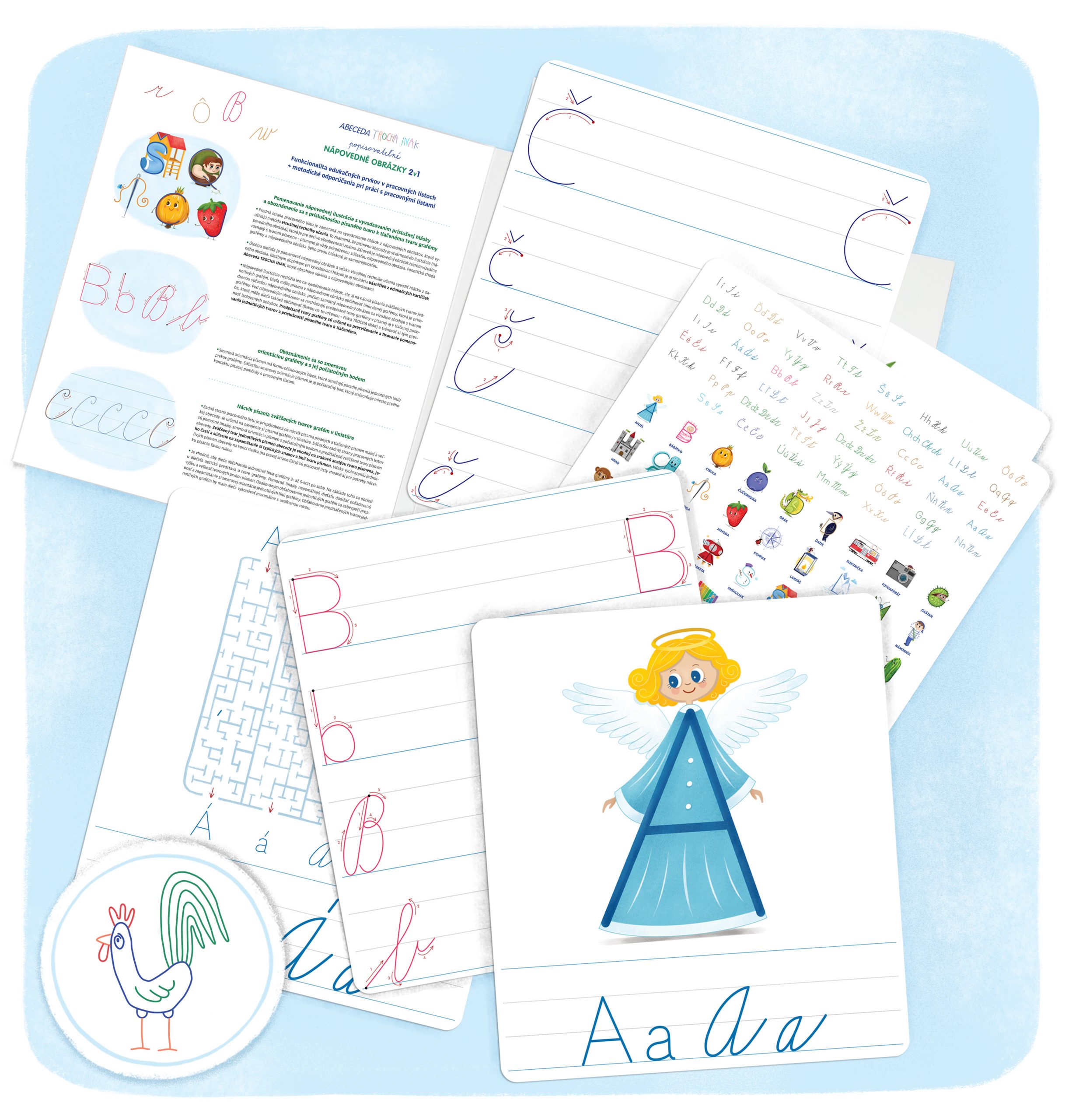 Nápovědné obrázky Abeceda 2v1 (formát 30×34 cm)